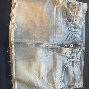 Mini jean skirt